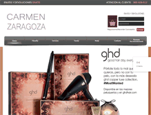 Tablet Screenshot of carmenzaragozaestilistas.com